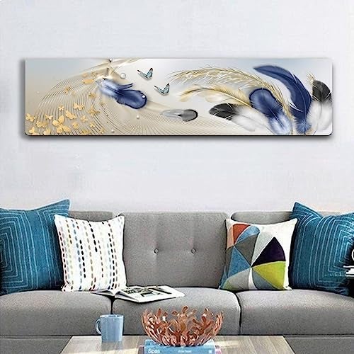 Ameedarshan Rainbow Butterflies And Bird Feather Printed Air Conditioning Dust Cover Folding Designer Ac Cover for Indoor Split Ac (97 x 31 x 21), Polyester - Image 2