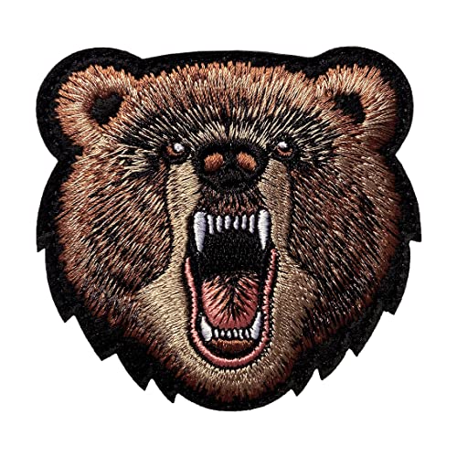 EHOPE Bear Patch Embroidered Armbands Badges Patch Hook & Loop Patches 3" x 3.15" Sized - Image 1