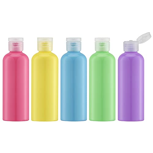 LISAPACK 3.4 oz Travel Bottles for Toiletries, Plastic Travel Size Containers for Shampoo Conditioner TSA Approved, Empty Small Squeeze for Lotion, Leak Proof Mini Liquid Tube for Refillable - Image 1