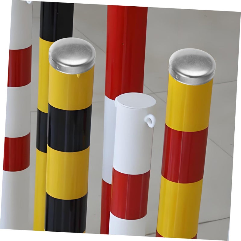 Metal Warning Post Caps 10 5X10 5X2 CM 2 PCS Safety Railing Covers Easy To Install - Image 5