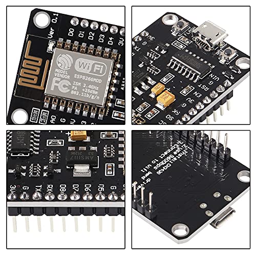 Dorhea 10PCS ESP8266 WiFi Development Internet Board NodeMCU LUA 4M Flash Serial Wireless Module CH340 Serial WiFi WLAN Communication Compatible with Board IDE/Micropython - Image 3