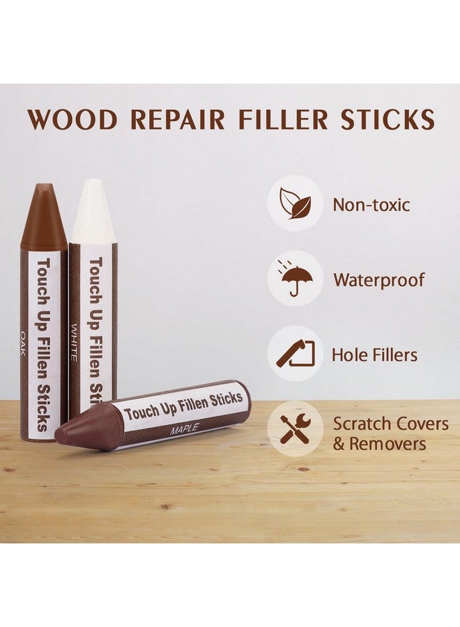 SEISSO Wood Furniture Scratch Repair Filler Sticks, 8 Colors Wax Sticks with Sharpener, Premium Wood Scratch/Dent/Crack/Mark/Stain Cover&Remover, Upgrade Crayons for Floor, Table, Door, Cabinet - Image 3