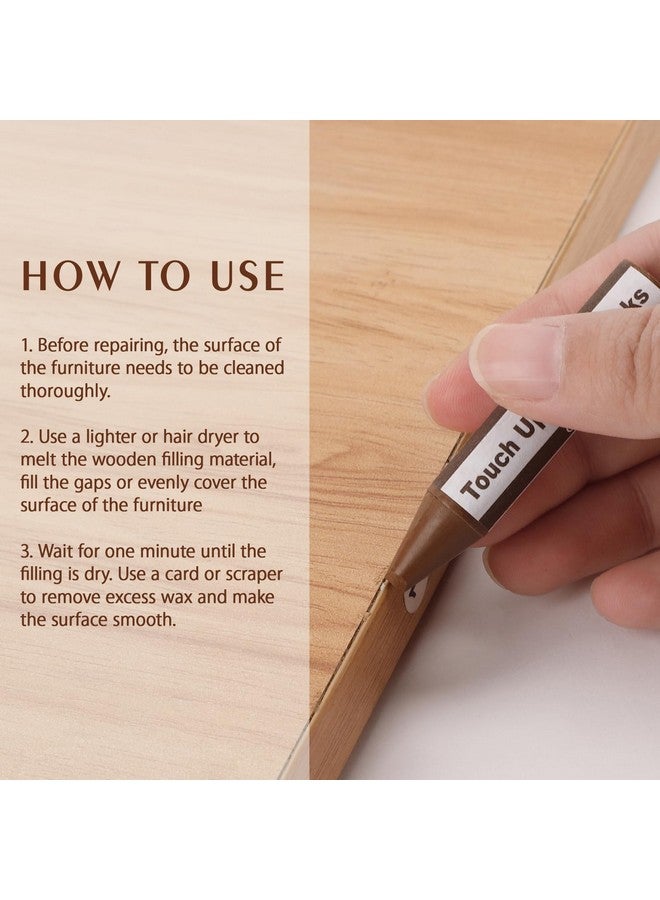 SEISSO Wood Furniture Scratch Repair Filler Sticks, 8 Colors Wax Sticks with Sharpener, Premium Wood Scratch/Dent/Crack/Mark/Stain Cover&Remover, Upgrade Crayons for Floor, Table, Door, Cabinet - Image 4