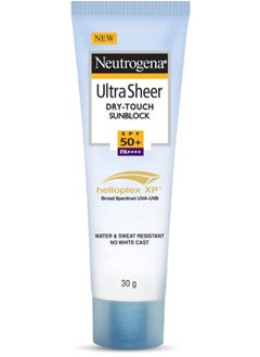 Neutrogena naturals Ultra Sheer Sunscreen SPF 50 Broad SpectrumBlue light protect No White Cast Water resistant Ultra light and Non sticky Oily Dry and Sensitive Skin 30 g Pack of 1  - Image 1