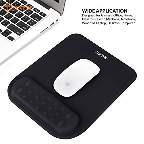 Tukzer Gel Mouse Pad Wrist Rest Memory-Foam Ergonomic Mousepad| Cushion Wrist Support & Pain Relief| Suitable for Gaming, Computer, Laptop, Home & Office Non-Slip Rubber Base (Black Quartz) - Image 5