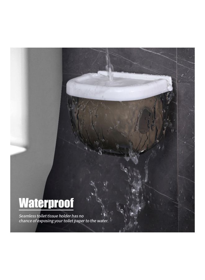 NIBEMINENT Wall Mounted Tissue Dispenser Black/White 16x13.5x13.5cm - Image 2