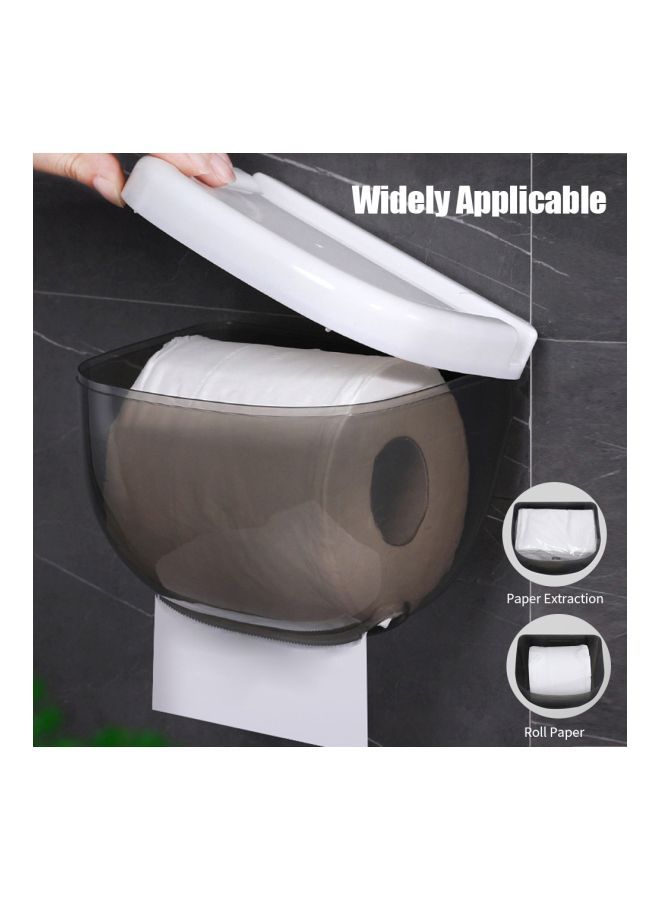 NIBEMINENT Wall Mounted Tissue Dispenser Black/White 16x13.5x13.5cm - Image 5