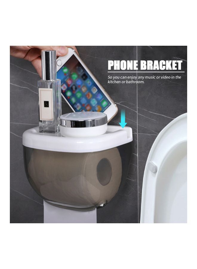 NIBEMINENT Wall Mounted Tissue Dispenser Black/White 16x13.5x13.5cm - Image 4