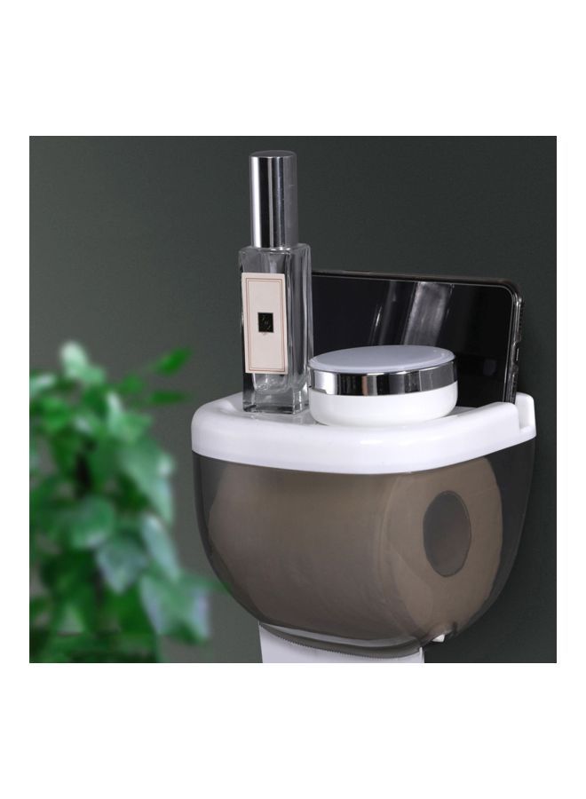 NIBEMINENT Wall Mounted Tissue Dispenser Black/White 16x13.5x13.5cm - Image 3