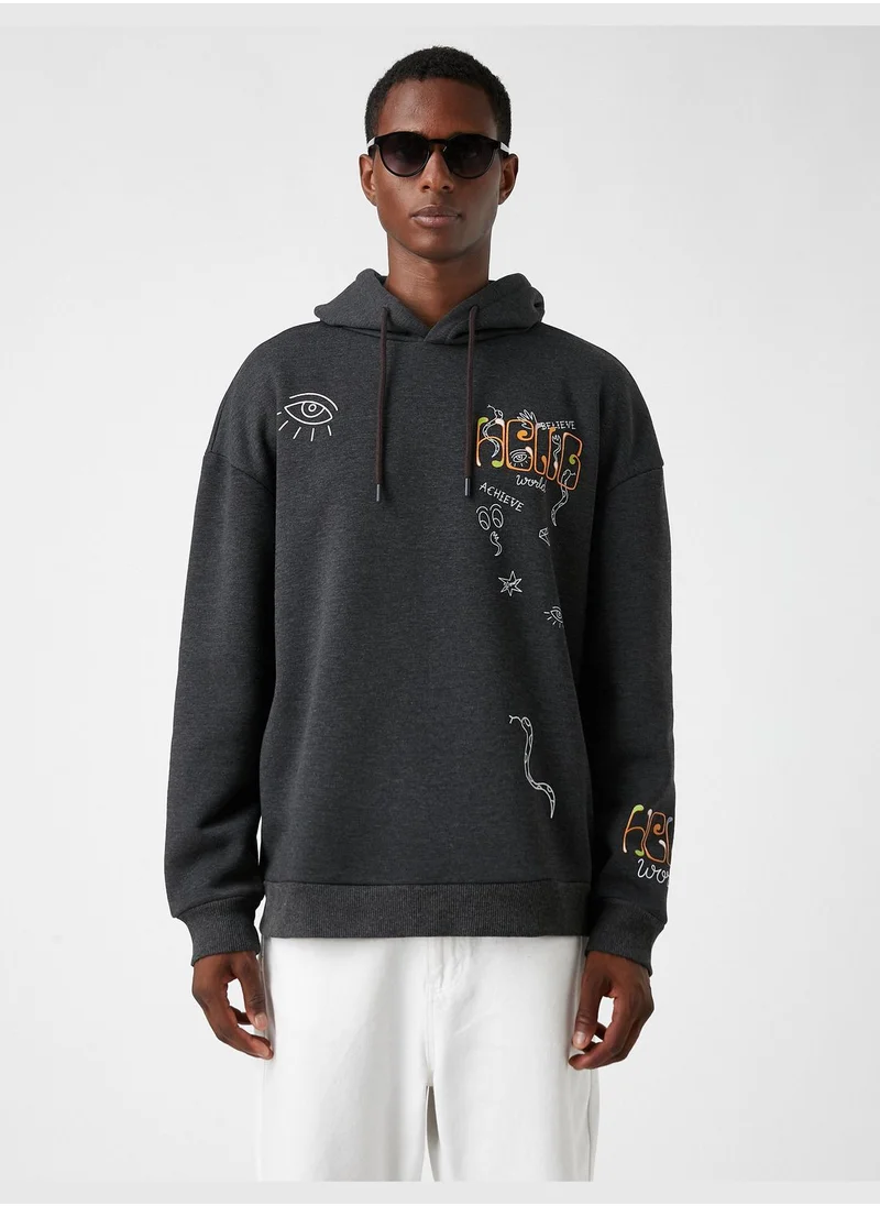 كوتون Printed Oversized Sweatshirt