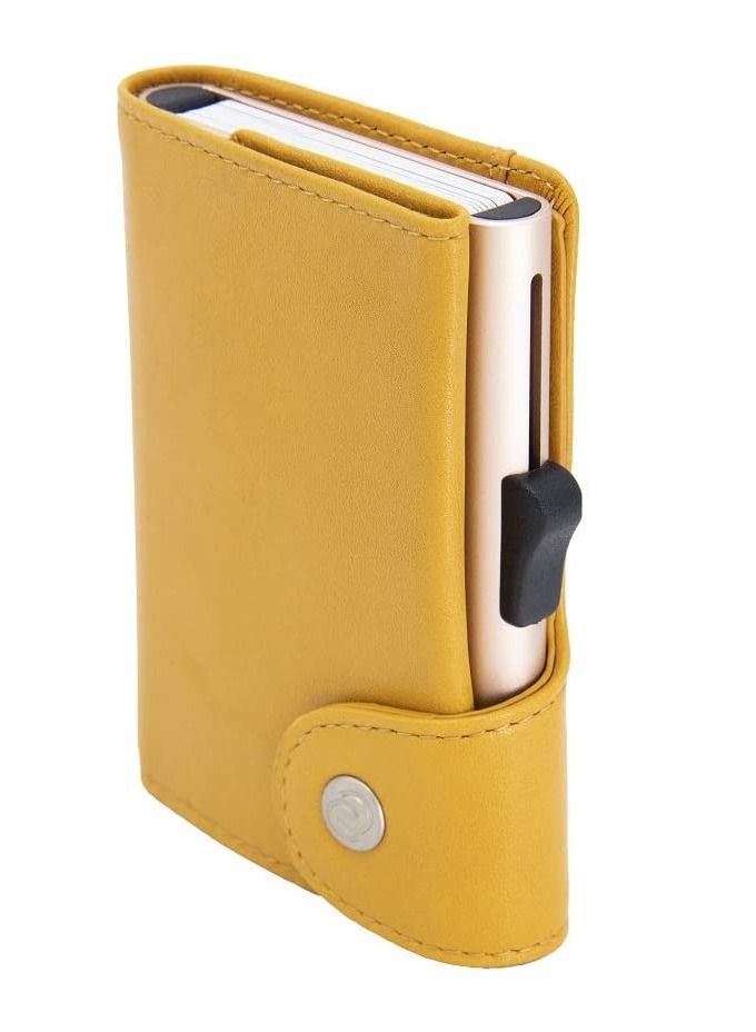 C-secure Anti-Skimming Slim Minimalist Dutch Design Genuine Italian Leather  RFID Card Holder Wallet  - Image 3