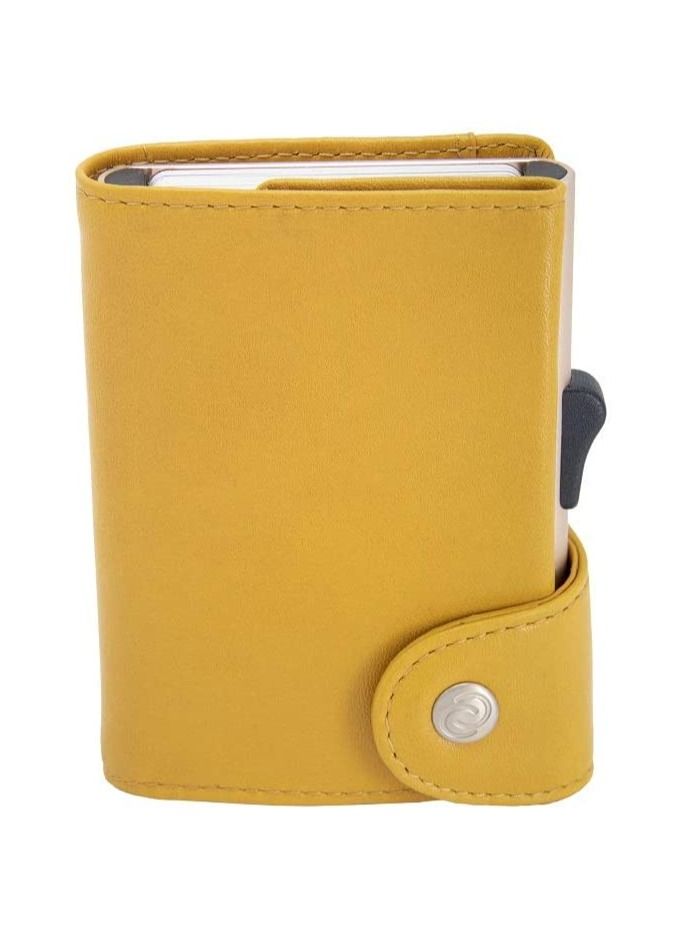 C-secure Anti-Skimming Slim Minimalist Dutch Design Genuine Italian Leather  RFID Card Holder Wallet  - Image 2