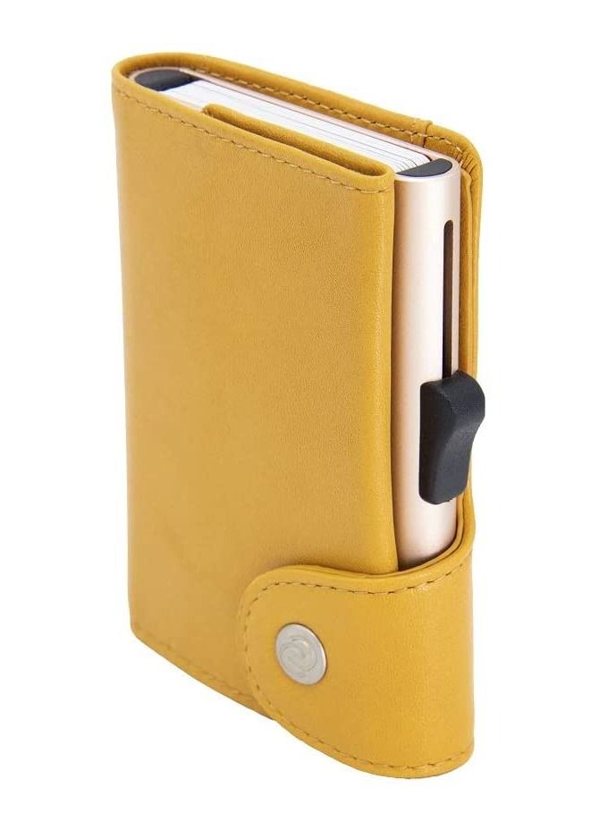 C-secure Anti-Skimming Slim Minimalist Dutch Design Genuine Italian Leather  RFID Card Holder Wallet  - Image 1