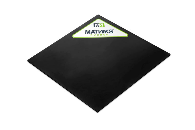 ورقة مطاطية من MATNIKS نيونبرين ثقيلة الوزن عالية الجودة 60A سوداء 12x12 بوصة بواسطة 18