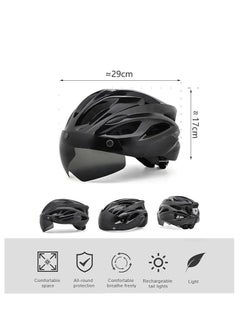 Adult bicycle helmet, adjustable mountain riding safety helmet with detachable magnetic goggles, suitable for both men and women，black - pzsku/Z7302DE5EE33C8B0B8FA4Z/45/_/1739327132/e02aa390-a760-4b2d-961b-ee6aa4776704