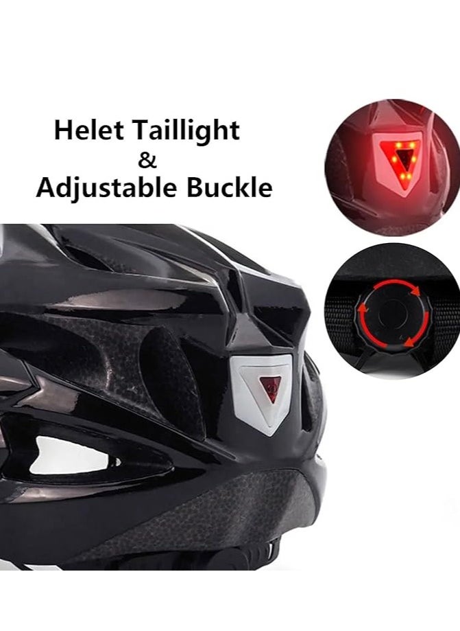 DUNISO Adult bicycle helmet, adjustable mountain riding safety helmet with detachable magnetic goggles, suitable for both men and women，black  - Image 5