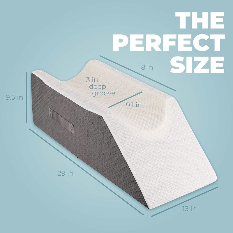 Kölbs Single Leg Elevation Pillow, Post Surgery Leg Pillow, Stylish Chic Jacquard Cover, Ankle Knee and Leg Support Pillow for Injury After Surgery (Single Leg) - Image 3