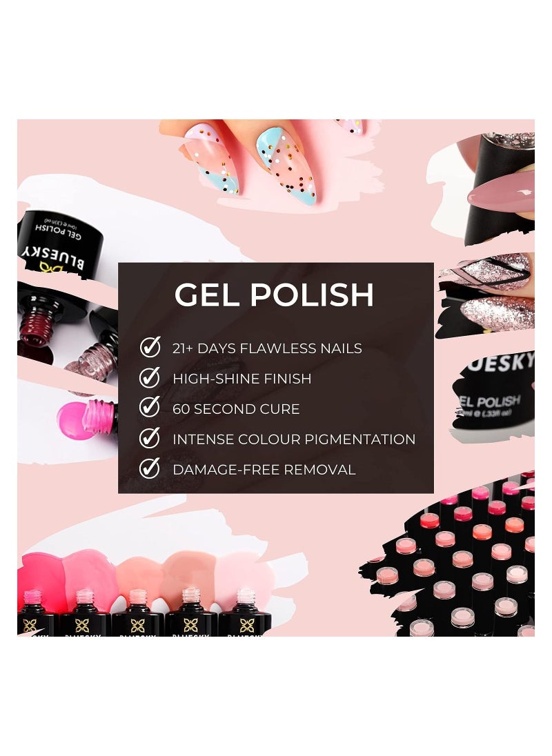 Bluesky Bluesky Gel Nail Polish Set, Top Coat and Base Coat with Cuticle Oil. 3 x 5ml.  - Image 2