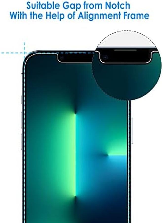 جي تيك واقي شاشة لهاتف آيفون 13 برو ماكس 6.7 بوصة مع واقي عدسة الكاميرا أداة تركيب سهلة فيلم زجاجي مقوى عبوتان لكل منهما - Image 3