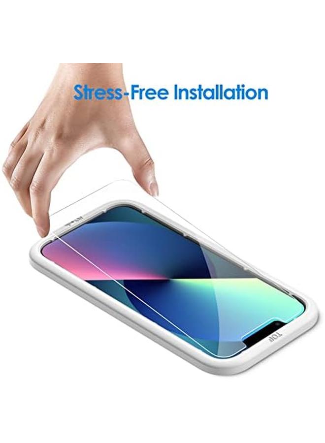 جي تيك واقي شاشة لهاتف آيفون 13 برو ماكس 6.7 بوصة مع واقي عدسة الكاميرا أداة تركيب سهلة فيلم زجاجي مقوى عبوتان لكل منهما - Image 4