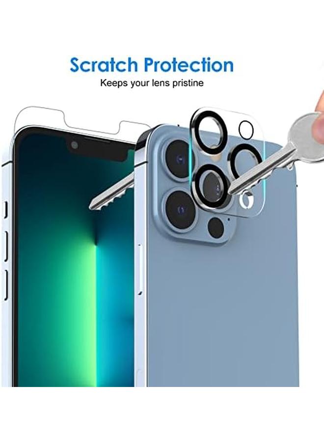 جي تيك واقي شاشة لهاتف آيفون 13 برو ماكس 6.7 بوصة مع واقي عدسة الكاميرا أداة تركيب سهلة فيلم زجاجي مقوى عبوتان لكل منهما - Image 5