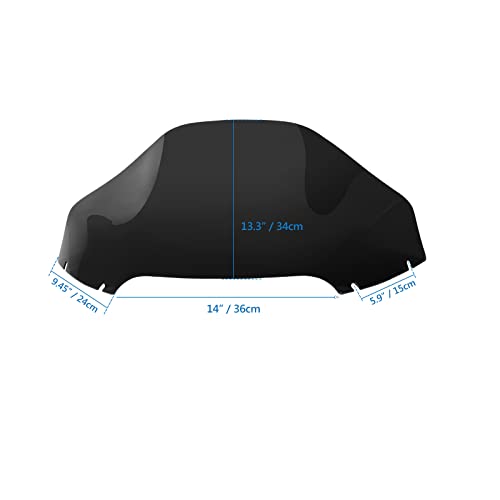 FIASRAC Windscreen, Motorcycle 13Inch Windscreen Fit for Harley Road Glide FLTR FLTRX 14-23 (Dual Light Glide) (Black) - Image 5