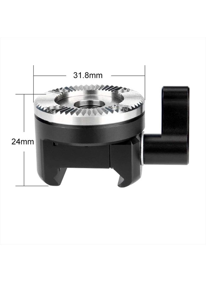 NICEYRIG NATO Clamp to Rosette Mount Adapter (M6 Thread Diameter 31.8mm) Applicable for ARRI Rosette Wooden Handgrip, Quick Release and Lock - Image 5