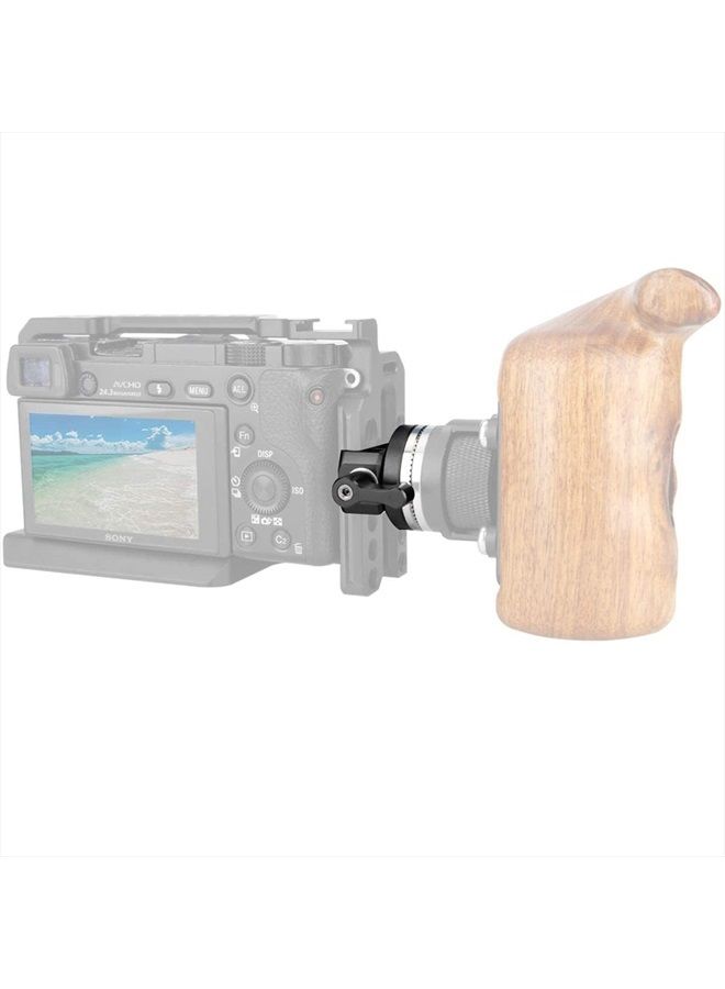 NICEYRIG NATO Clamp to Rosette Mount Adapter (M6 Thread Diameter 31.8mm) Applicable for ARRI Rosette Wooden Handgrip, Quick Release and Lock - Image 2