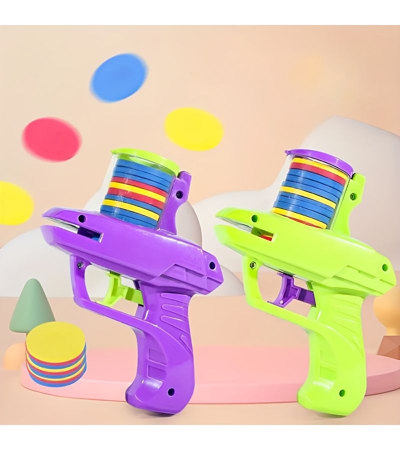 Vibrant Green Purple Foam Disc Launchers Shooting Game for Teens Party Gift - Image 5
