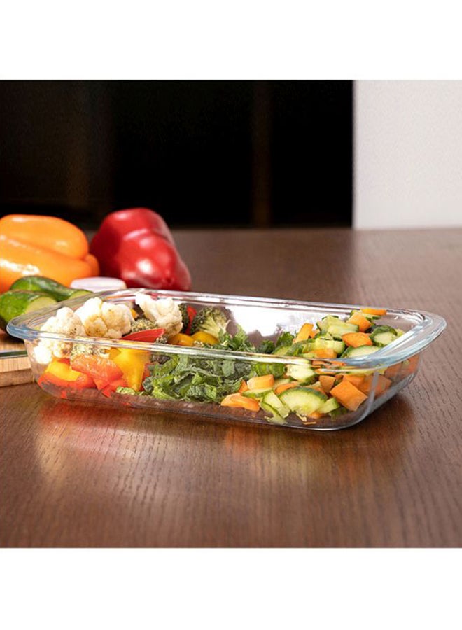 Royalford 1.0L Borosilicate Glass Baking Dish Oven Safe Freezer & Dishwasher Safe Clear 25.7x14.5x5cm - Image 3