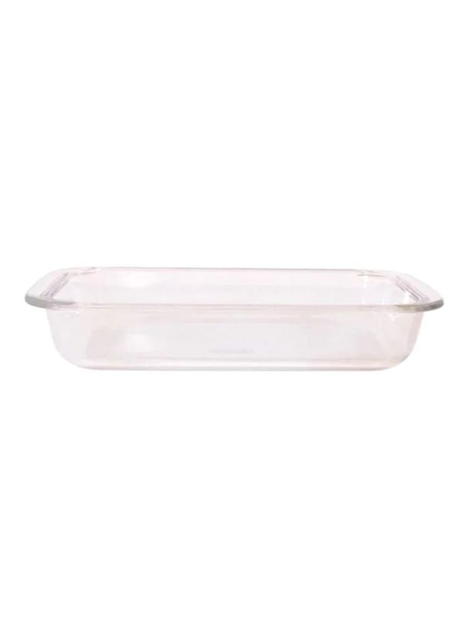 Royalford 1.0L Borosilicate Glass Baking Dish Oven Safe Freezer & Dishwasher Safe Clear 25.7x14.5x5cm - Image 1