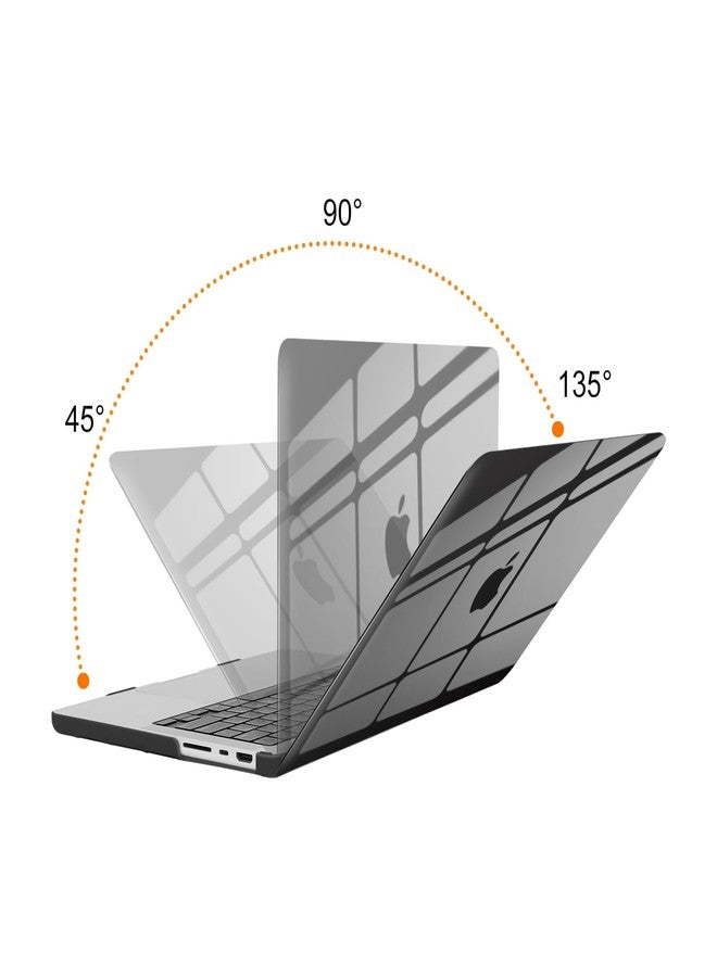 موسيسو جراب MOSISO متوافق مع MacBook Pro مقاس 14 بوصة، موديلات M5 2026، M4 2025، M3، M2، M1 2024-2021، A3427، A3426، A3434، A3112، A3185، A3401، A2918، A2992، A2779، A2442، جراب صلب، غطاء لوحة مفاتيح، واقي شاشة، وحقيبة، لون أسود كريستالي - Image 3