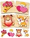 Oomloid Toddler Valentines Wooden Puzzles Gifts for Kids 4 Pack Valentines Day Toys Valentines Gifts for Kids Classroom Valentines Day Party Favors for Toddlers Boys Girls - Image 2