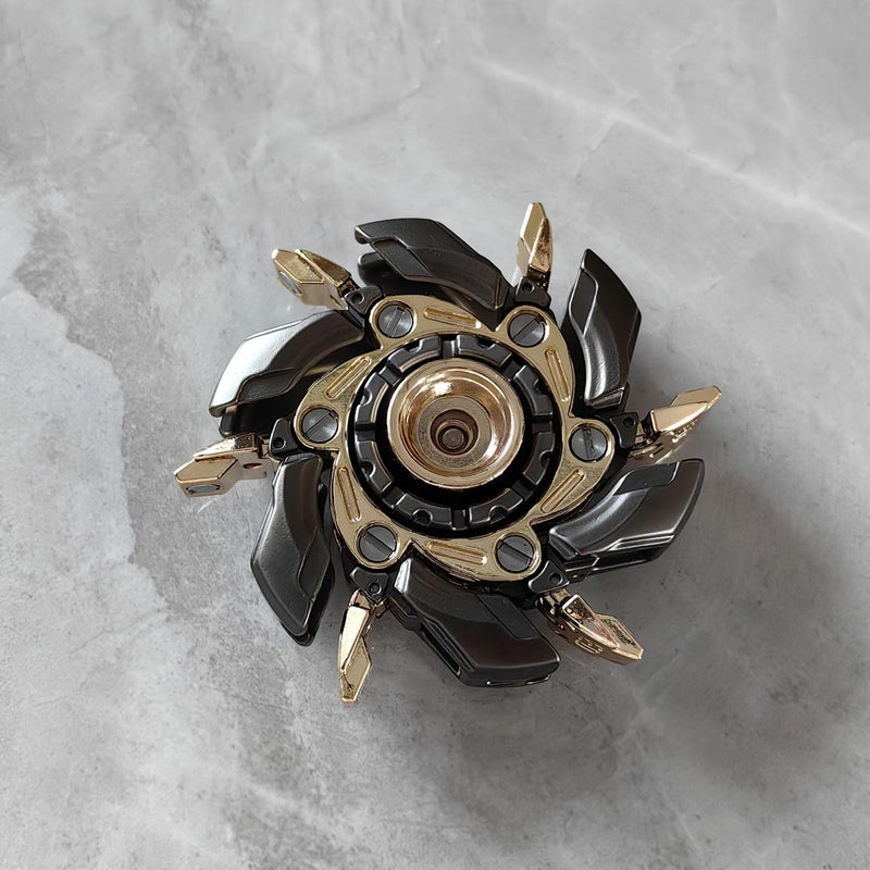 T-Conceal EDC Fidget Sliders Open Armor Spinning TopFidget Toys Stress Relief for Adults Magnetic Metal (Gray Gold) - Image 3