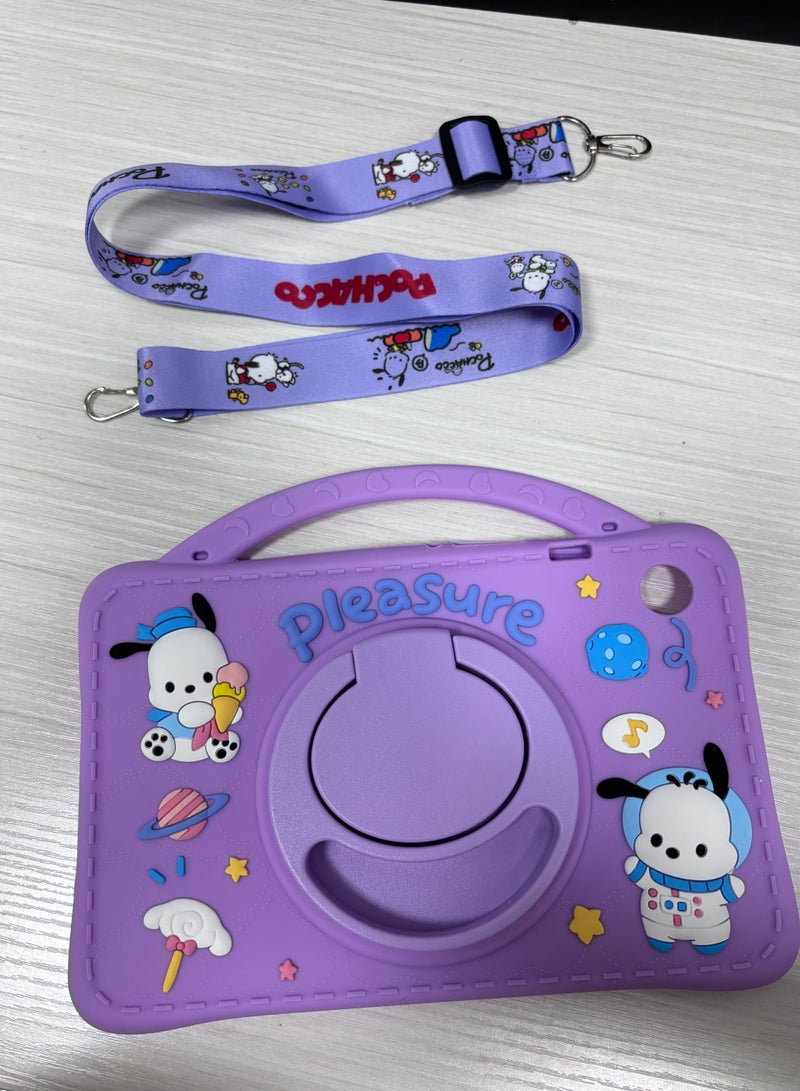 URBBKING Kids Case for Samsung Galaxy Tab A9 8.7 Inch 2023, Portable Handle Stand, Kids Friendly Soft Silicone Adjustable Stand Shockproof Cover for Samsung Tab A9 Tablet (Model: X110/X115) (Purple) - Image 1