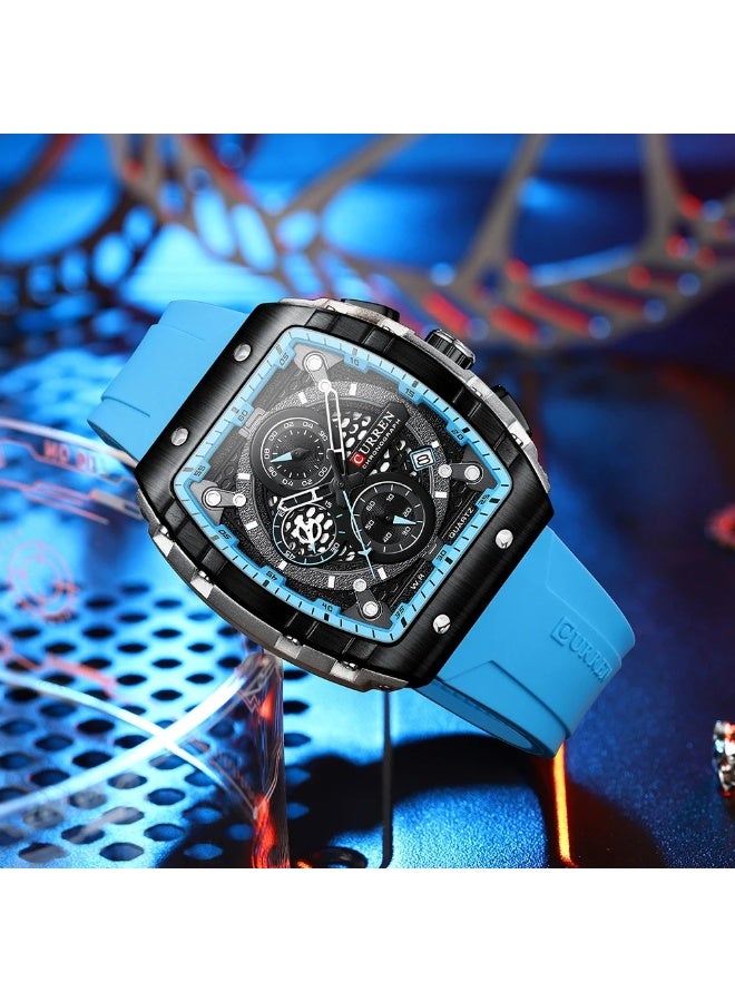 CURREN Curren six-pin quartz watch tape men's watch fashion sports men's watch  - Image 2