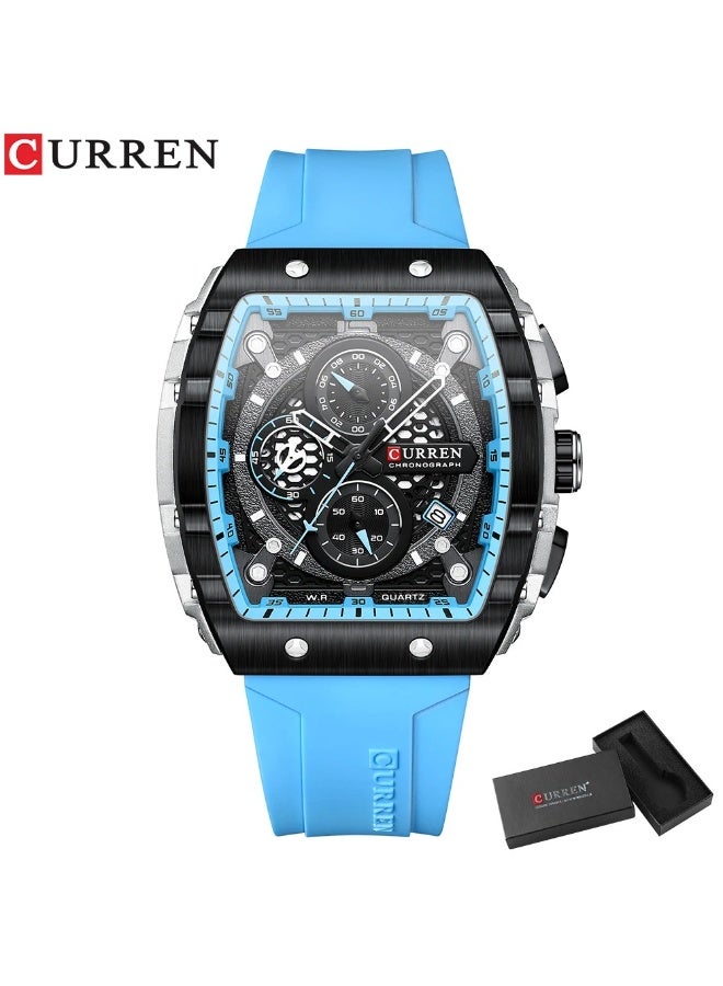 CURREN Curren six-pin quartz watch tape men's watch fashion sports men's watch  - Image 1