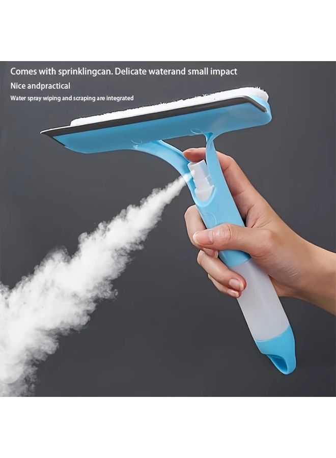 Blue Cleaning Wonder Mirror Brush for Glass Window Wiper Scraper Tool - Image 1