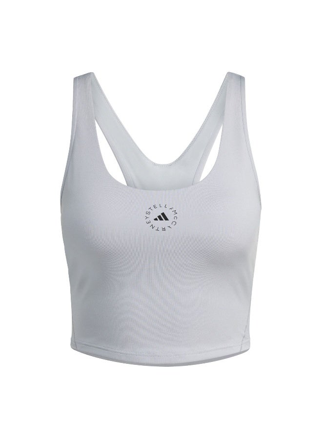 Adidas Asmc Tst Crop Grey Training Tops For Women XS - Image 1