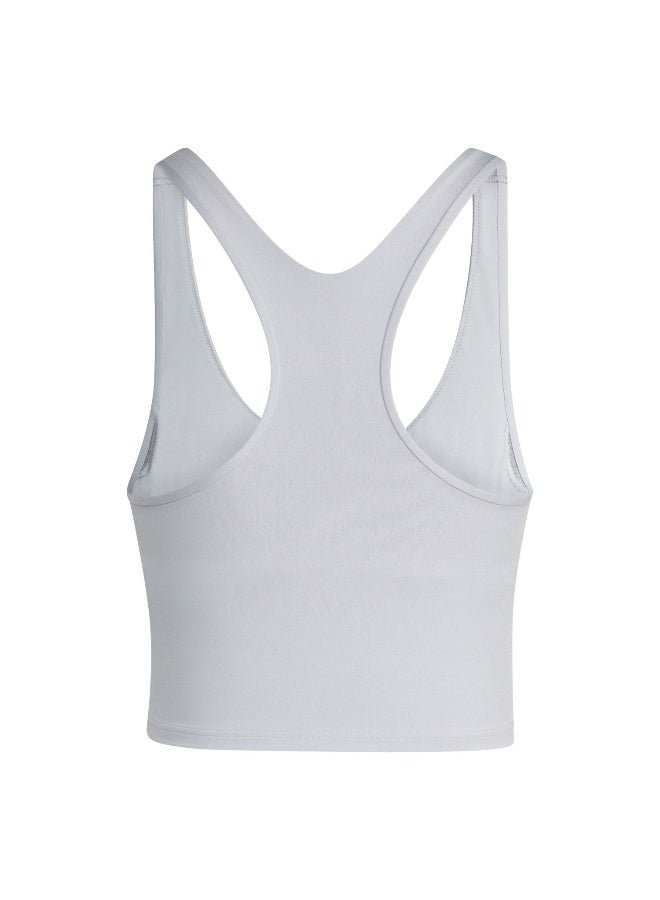 Adidas Asmc Tst Crop Grey Training Tops For Women XS - Image 3