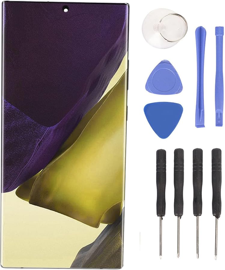 شاشة نوت 20 أولترا 5G إل سي دي مع إطار رقمي باللمس من الفضة موديل SM-N986B - مجموعة إصلاح عالية الدقة وسهلة التركيب - Image 5