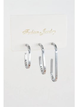 Riton Psgt women's Special Design Geometric 3 Size Earring Set  - Image 1