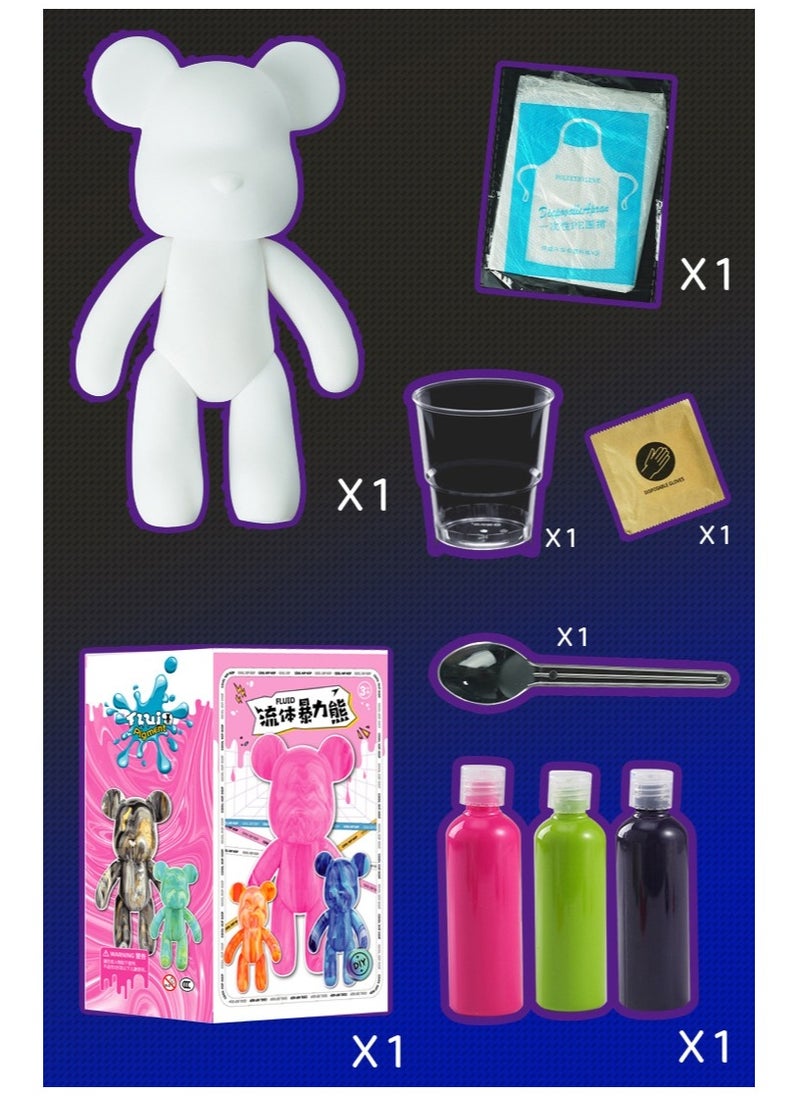 Cutie Cute - DIY Painting Fluid Bear Teddy Bear Painting Kit Set 23 cm - Image 1