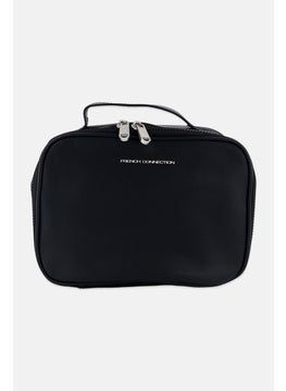 French Connection Women Brand Logo Makeup Bag, Black  - Image 1