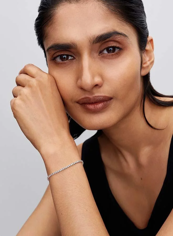 PANDORA Sterling silver tennis bracelet with clear cubic zirconia