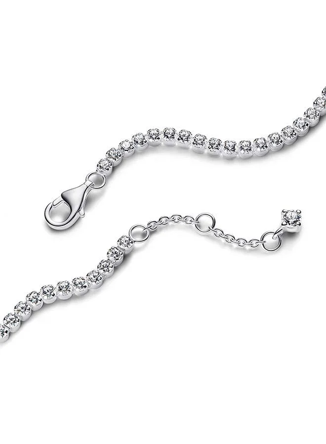 PANDORA Sterling silver tennis bracelet with clear cubic zirconia