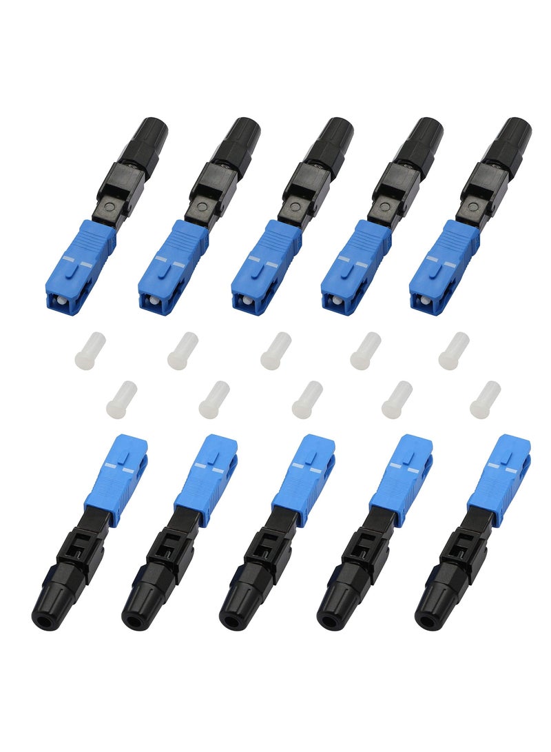 FTTH SC/ UPC (APC)-C Fiber Quick Connector, Optic Fiber Fast Connector Adapter for FTTH ODF CATV (10PCS) - Image 1