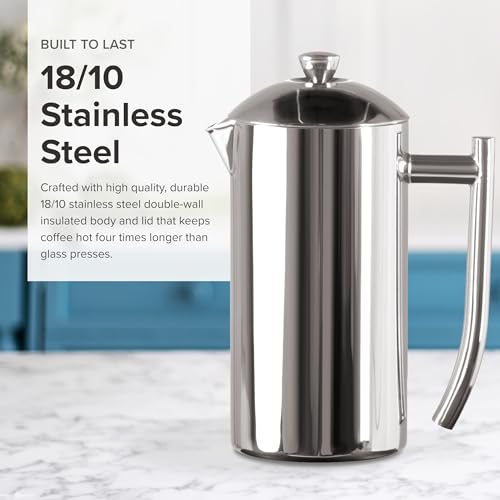 Frieling Double-Walled Stainless-Steel French Press Coffee Maker, Polished, 23 Ounces - Image 4