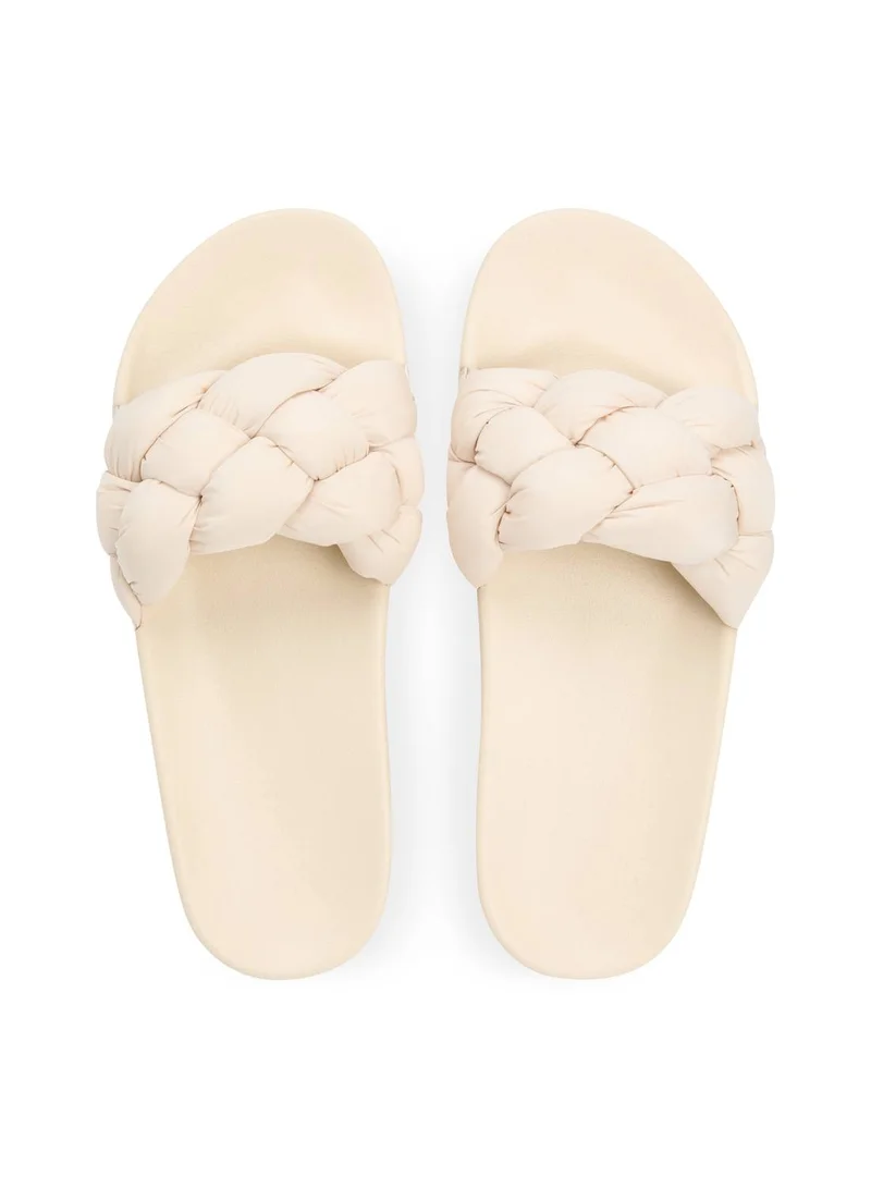 TOMMY JEANS Newsprint Braided Padded Strap Slides for Women | Best Price UAE