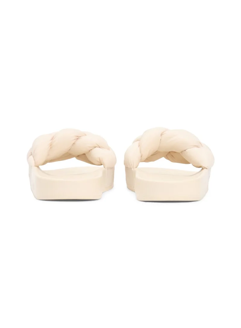 TOMMY JEANS Newsprint Braided Padded Strap Slides for Women | Best Price UAE